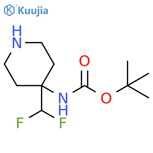Carbamic acid, N-[4-(difluoromethyl)-4-piperidinyl]-, 1,1-dimethylethyl ester structure