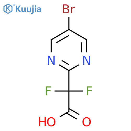 2-(5-bromopyrimidin-2-yl)-2,2-difluoroacetic acid structure