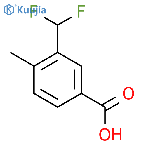 3-(difluoromethyl)-4-methylbenzoic acid structure