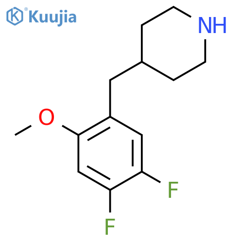 4-[(4,5-Difluoro-2-methoxyphenyl)methyl]piperidine structure