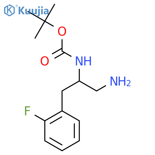 tert-butyl N-[1-amino-3-(2-fluorophenyl)propan-2-yl]carbamate structure