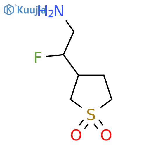 3-(2-amino-1-fluoroethyl)-1lambda6-thiolane-1,1-dione structure