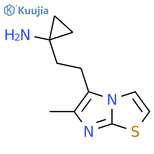 1-(2-{6-methylimidazo2,1-b1,3thiazol-5-yl}ethyl)cyclopropan-1-amine structure