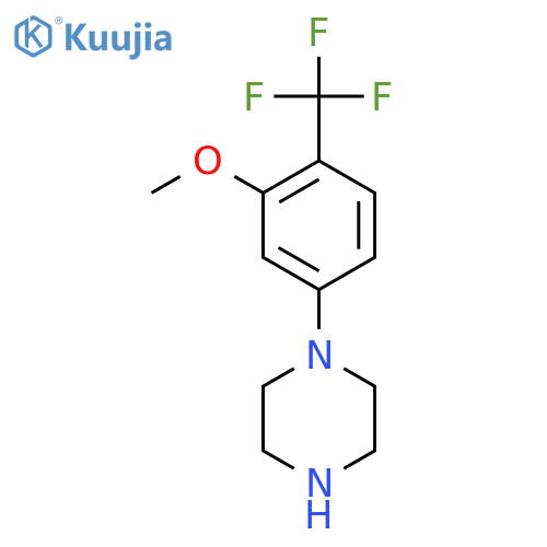 1-(3-Methoxy-4-(trifluoromethyl)phenyl)piperazine structure