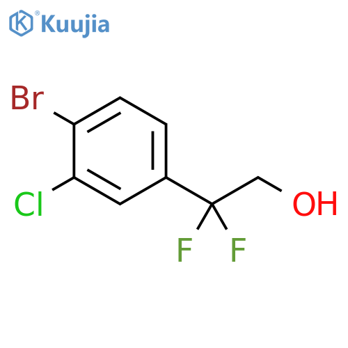 2-(4-bromo-3-chlorophenyl)-2,2-difluoroethan-1-ol structure