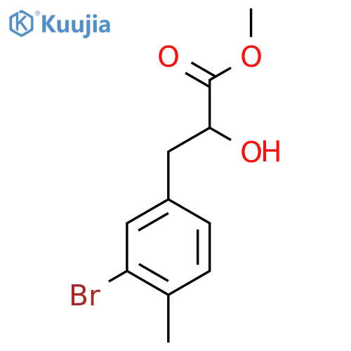 methyl 3-(3-bromo-4-methylphenyl)-2-hydroxypropanoate structure