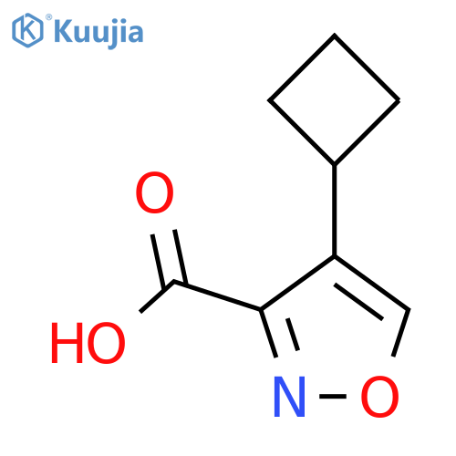 4-Cyclobutyl-1,2-oxazole-3-carboxylic acid structure