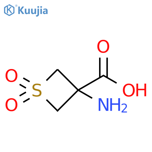 3-amino-1,1-dioxo-thietane-3-carboxylic acid structure
