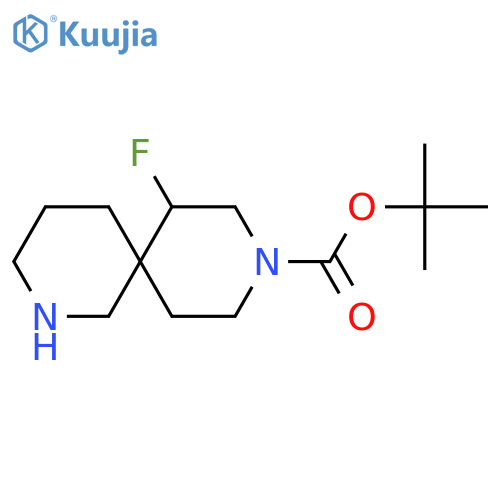 tert-butyl 7-fluoro-2,9-diazaspiro[5.5]undecane-9-carboxylate structure