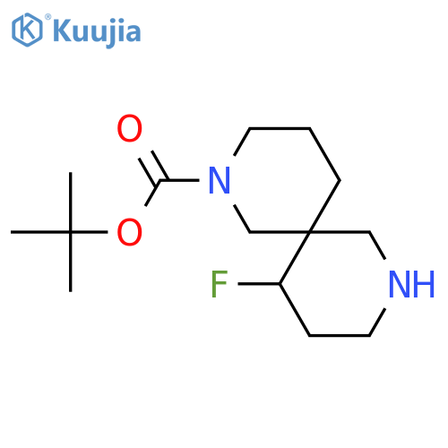 tert-butyl 11-fluoro-2,8-diazaspiro[5.5]undecane-2-carboxylate structure