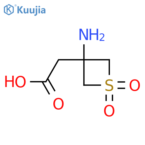 2-(3-Amino-1,1-dioxo-1lambda6-thietan-3-yl)acetic acid structure