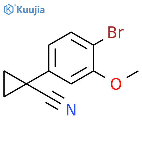 1-(4-bromo-3-methoxyphenyl)cyclopropane-1-carbonitrile structure