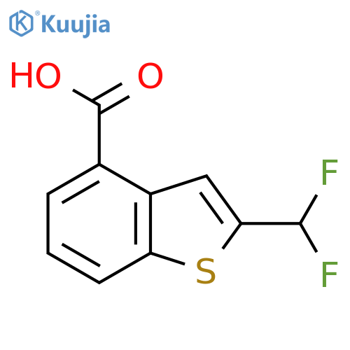 2-(Difluoromethyl)-1-benzothiophene-4-carboxylic acid structure