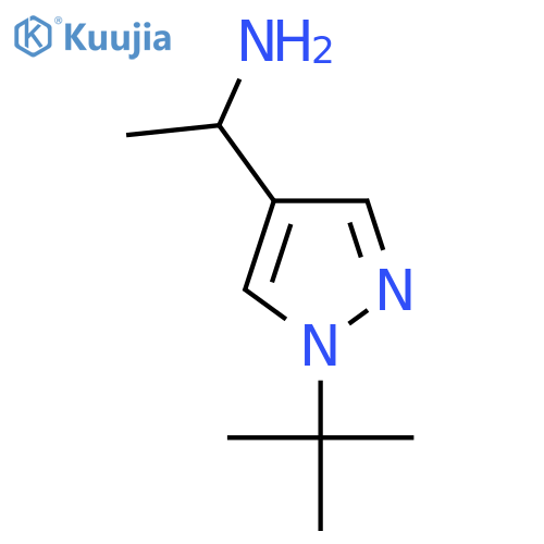 1-(1-tert-butyl-1H-pyrazol-4-yl)ethan-1-amine structure