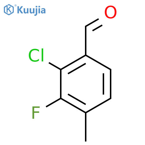 2-Chloro-3-fluoro-4-methylbenzaldehyde structure