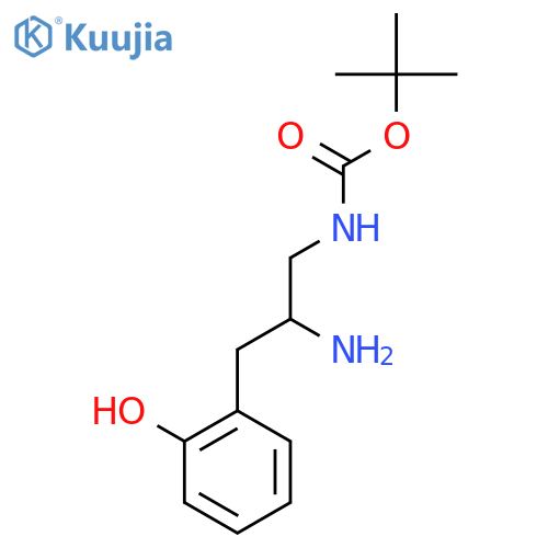 tert-butyl N-[2-amino-3-(2-hydroxyphenyl)propyl]carbamate structure