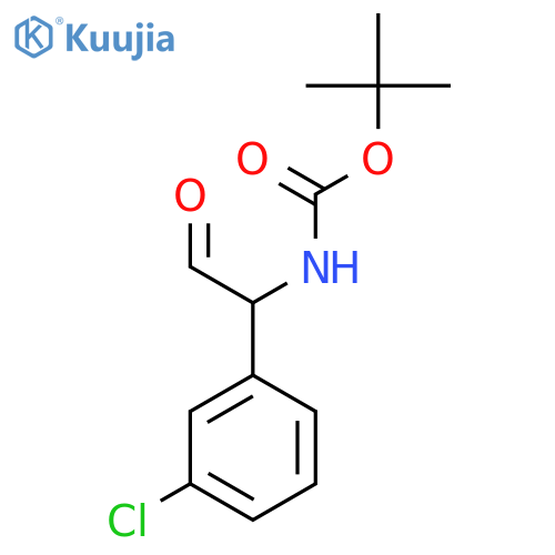 tert-butyl N-1-(3-chlorophenyl)-2-oxoethylcarbamate structure