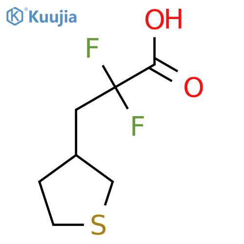 2,2-Difluoro-3-(thiolan-3-yl)propanoic acid structure