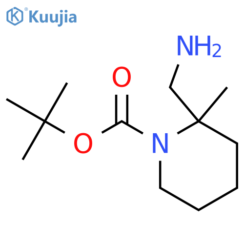 tert-butyl 2-(aminomethyl)-2-methyl-piperidine-1-carboxylate structure
