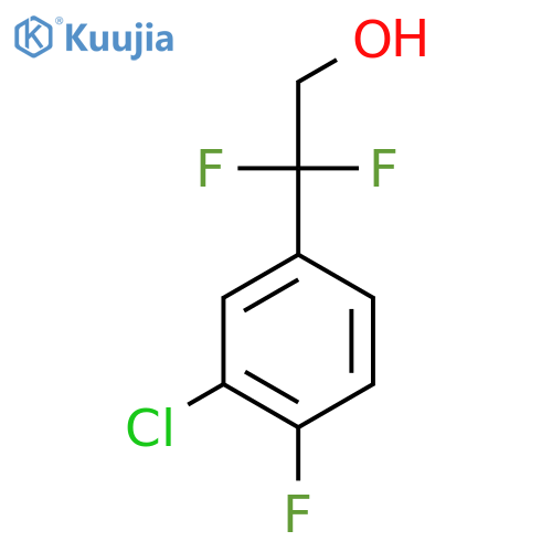 2-(3-chloro-4-fluorophenyl)-2,2-difluoroethan-1-ol structure