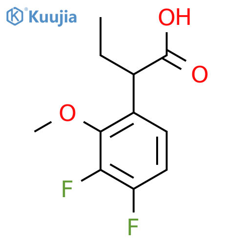 2-(3,4-difluoro-2-methoxyphenyl)butanoic acid structure