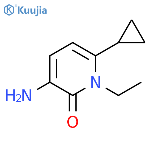 2(1H)-Pyridinone, 3-amino-6-cyclopropyl-1-ethyl- structure