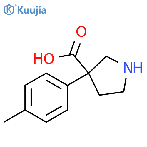 3-Pyrrolidinecarboxylic acid, 3-(4-methylphenyl)- structure