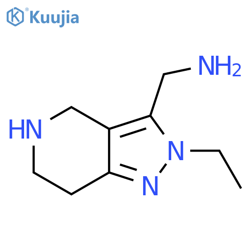 (2-ethyl-4,5,6,7-tetrahydro-2H-pyrazolo[4,3-c]pyridin-3-yl)methanamine structure
