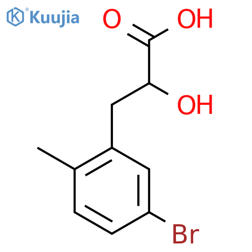 3-(5-bromo-2-methylphenyl)-2-hydroxypropanoic acid structure
