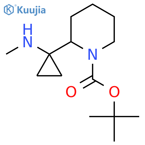 tert-butyl 2-1-(methylamino)cyclopropylpiperidine-1-carboxylate structure