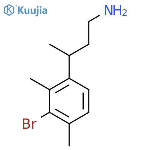 3-(3-bromo-2,4-dimethylphenyl)butan-1-amine structure
