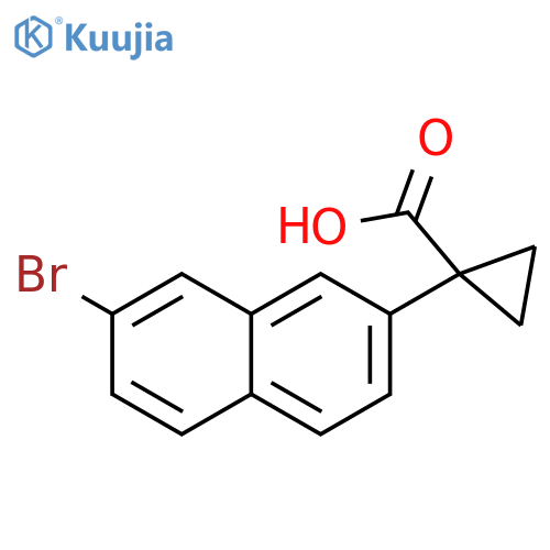 1-(7-Bromonaphthalen-2-yl)cyclopropane-1-carboxylic acid structure