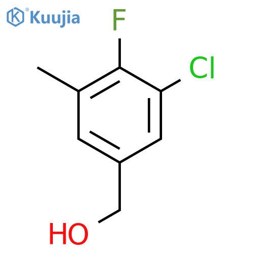 3-Chloro-4-fluoro-5-methylbenzyl alcohol structure
