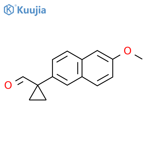 1-(6-methoxynaphthalen-2-yl)cyclopropane-1-carbaldehyde structure