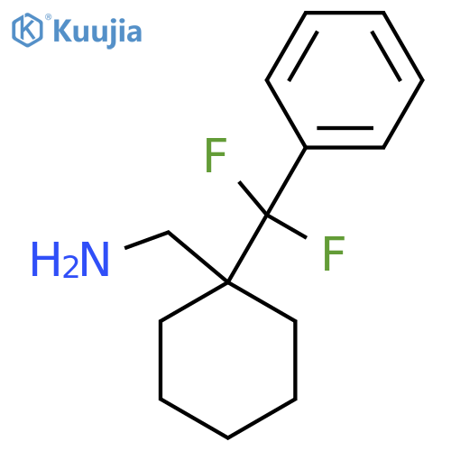 {1-difluoro(phenyl)methylcyclohexyl}methanamine structure