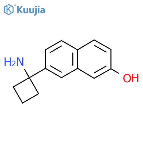 7-(1-Aminocyclobutyl)naphthalen-2-ol structure