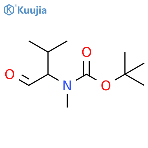 Carbamic acid, N-(1-formyl-2-methylpropyl)-N-methyl-, 1,1-dimethylethyl ester structure