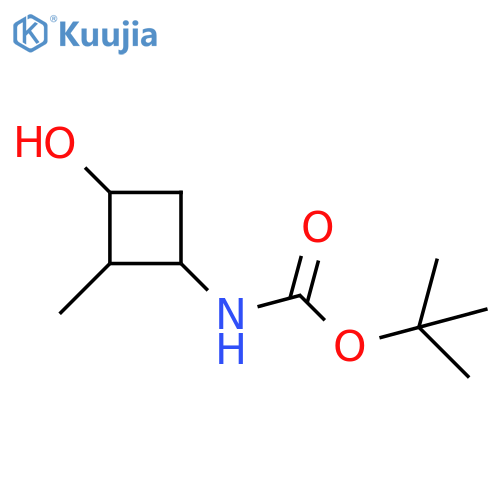 tert-Butyl (3-hydroxy-2-methylcyclobutyl)carbamate structure