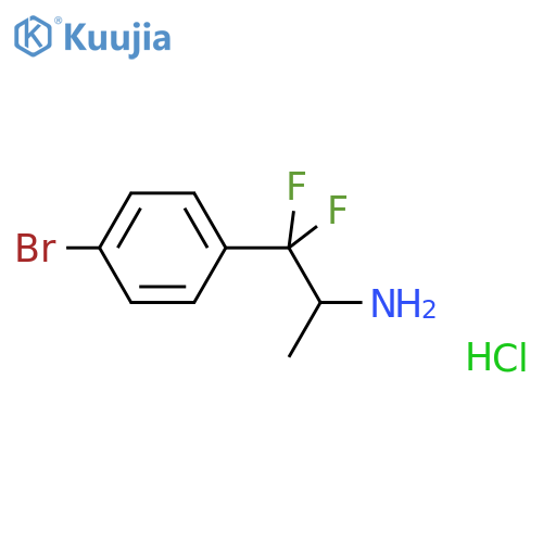 1-(4-Bromophenyl)-1,1-difluoropropan-2-amine hydrochloride structure