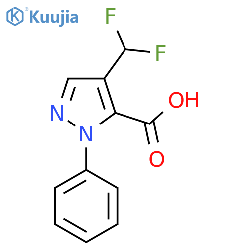 4-(difluoromethyl)-1-phenyl-1H-pyrazole-5-carboxylic acid structure