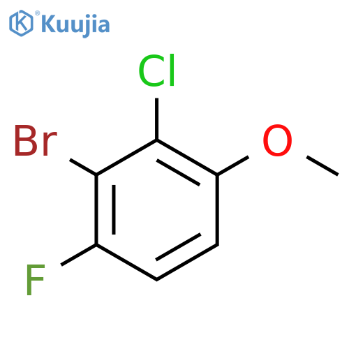 2-Bromo-3-chloro-1-fluoro-4-methoxybenzene structure