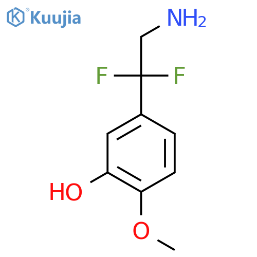 5-(2-amino-1,1-difluoroethyl)-2-methoxyphenol structure