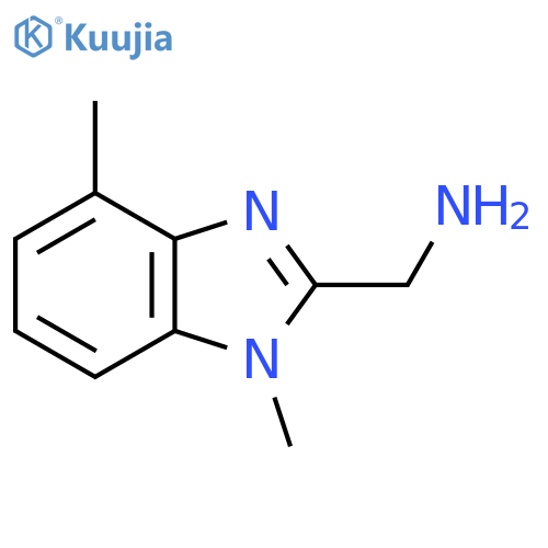 (1,4-Dimethyl-1H-benzimidazol-2-yl)methylamine structure