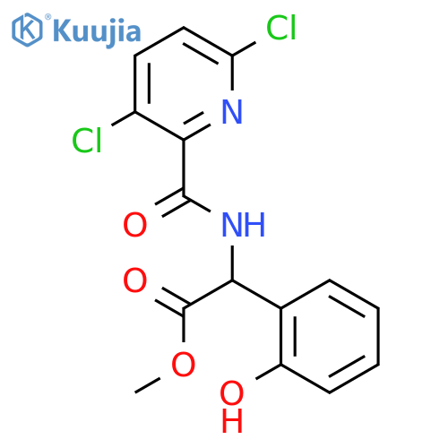 Methyl 2-[(3,6-dichloropyridin-2-yl)formamido]-2-(2-hydroxyphenyl)acetate structure