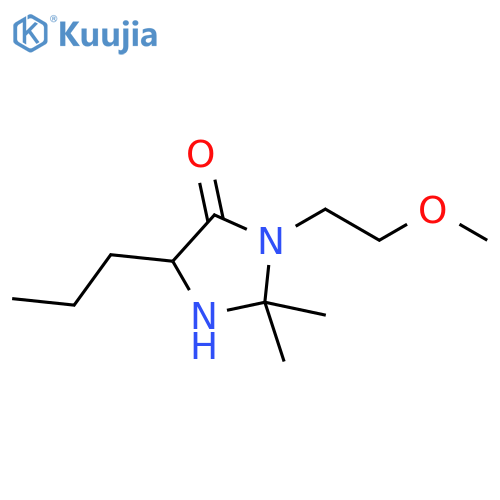 3-(2-methoxyethyl)-2,2-dimethyl-5-propylimidazolidin-4-one structure