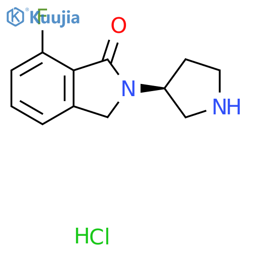 (S)-7-Fluoro-2-(pyrrolidin-3-yl)isoindolin-1-one hydrochloride structure
