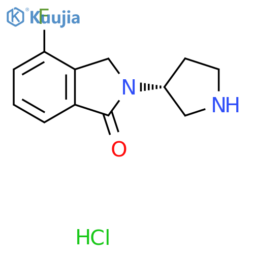 (R)-4-Fluoro-2-(pyrrolidin-3-yl)isoindolin-1-one hydrochloride structure