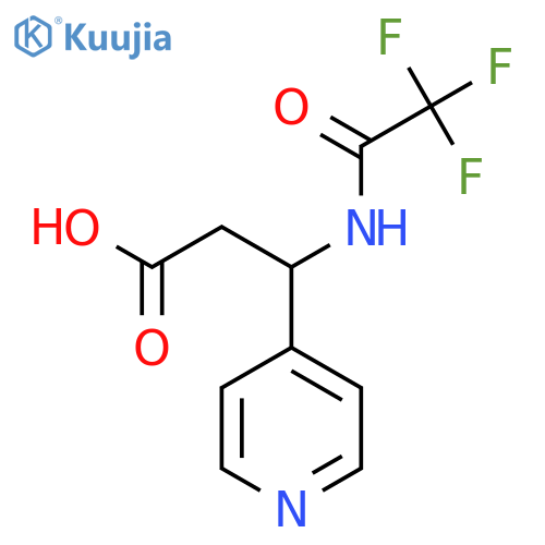 3-(pyridin-4-yl)-3-(trifluoroacetamido)propanoic acid structure