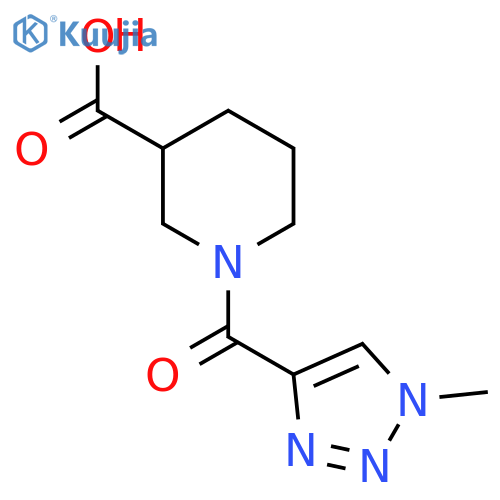 1-(1-methyl-1H-1,2,3-triazole-4-carbonyl)piperidine-3-carboxylic acid structure
