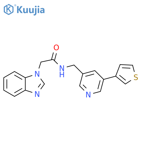 N-[[5-(3-Thienyl)-3-pyridinyl]methyl]-1H-benzimidazole-1-acetamide structure